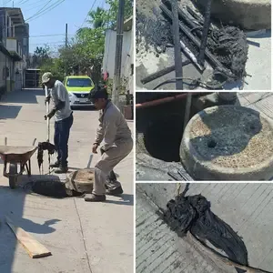 Atienden alcantarilla obstruida en el sector H3 y exhortan a no arrojar basura